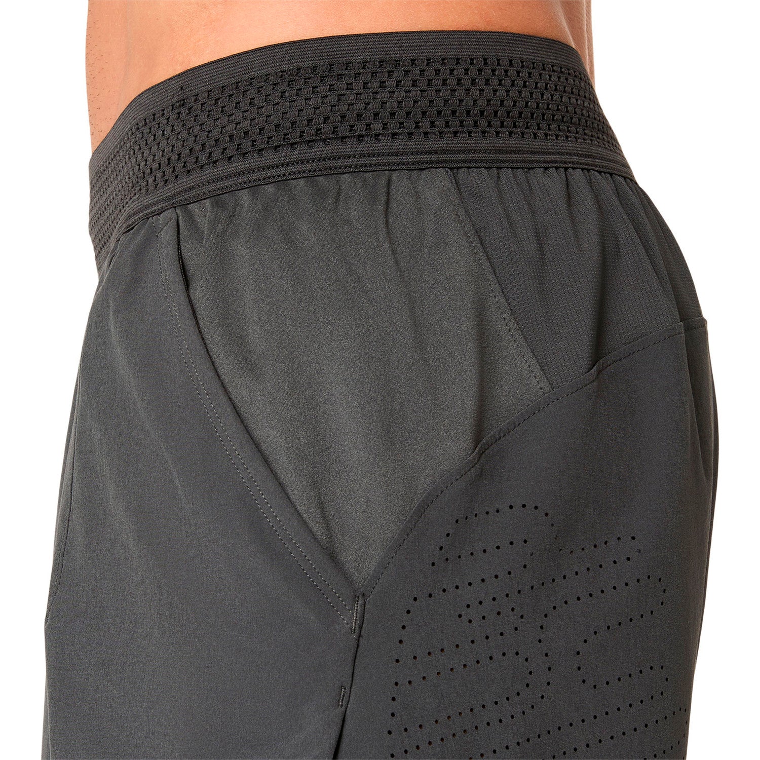 Asics Match Laser Cut 7 Inch Short (Graphite Grey Night Energy)