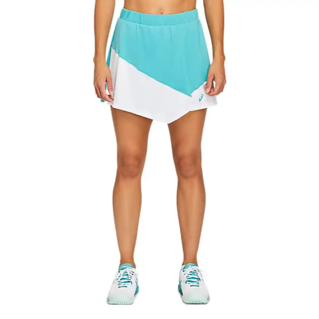 Asics Womens Club Skort (Techno Cyan/Brilliant White)
