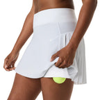 Asics Match Pleat Skirt (Brilliant White)