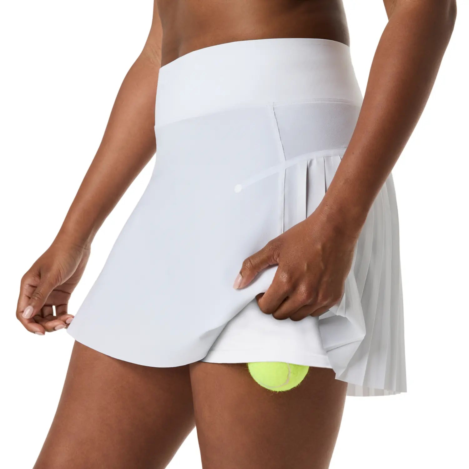 Asics Match Pleat Skirt (Brilliant White)