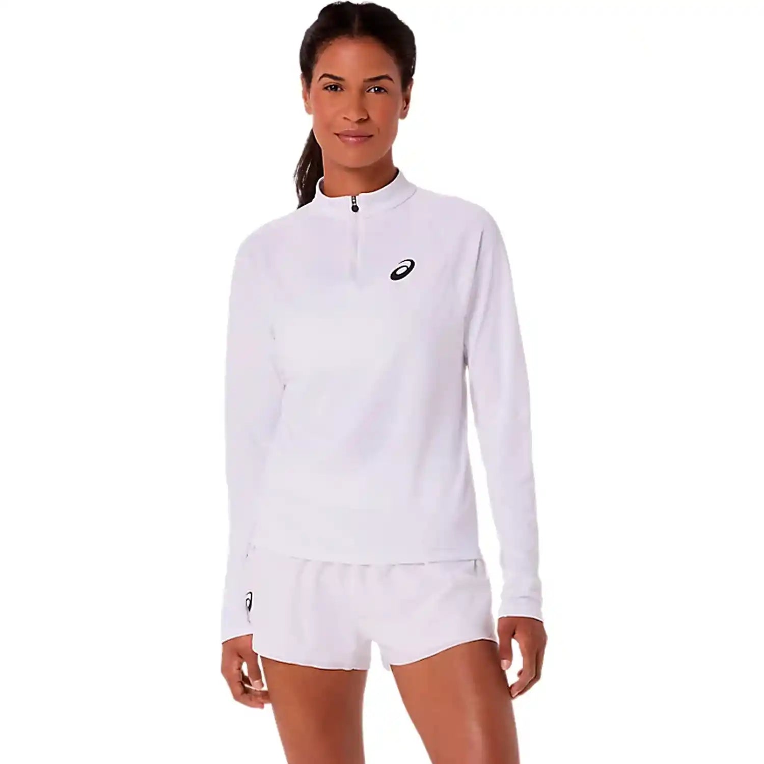 Asics Match 1/2 Zip LS Top (White)