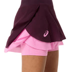 Asics Match Mesh Skirt (Dark Aubergine/Bubblegum)