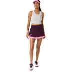 Asics Match Mesh Skirt (Dark Aubergine/Bubblegum)