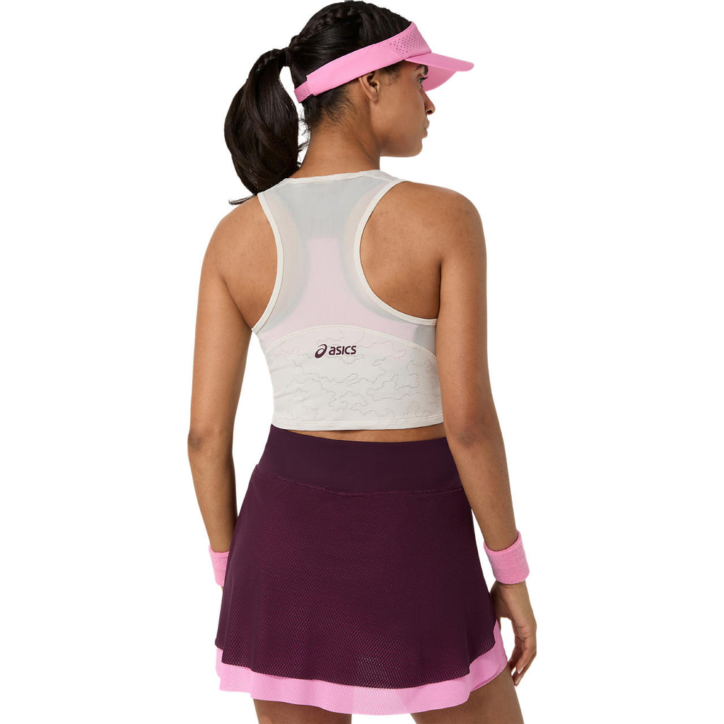 Asics Match Jacquard Crop Top (Soft Oat)