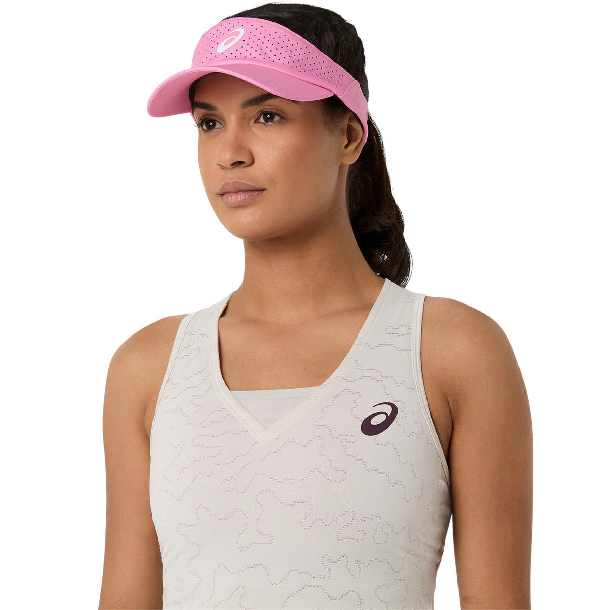 Asics Match Jacquard Crop Top (Soft Oat)