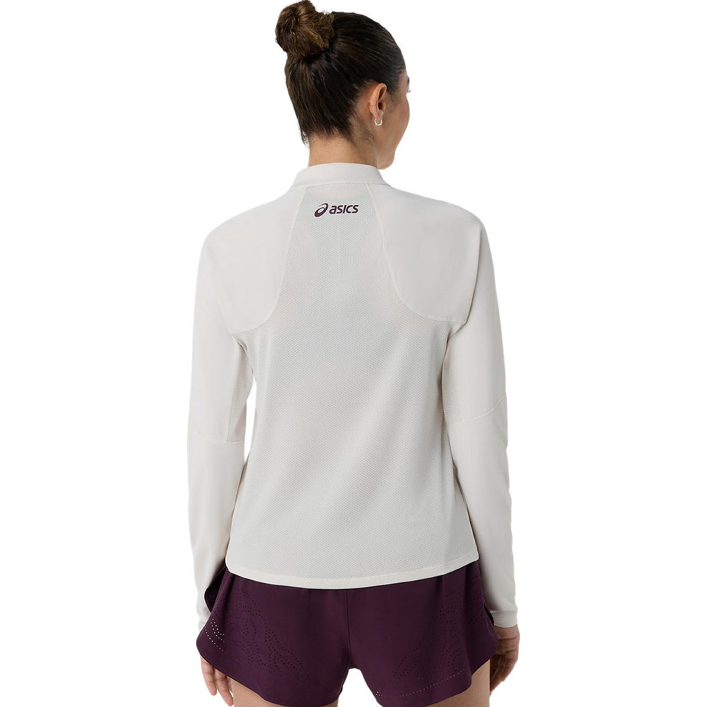 Asics Match 1/2 Zip Long Sleeve Top (Soft Oat)