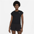 Nike Court Victory Womens Top Short Sleeve (Black/White)