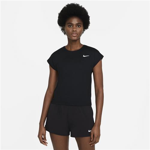 Nike Court Victory Womens Top Short Sleeve (Black/White)