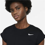Nike Court Victory Womens Top Short Sleeve (Black/White)