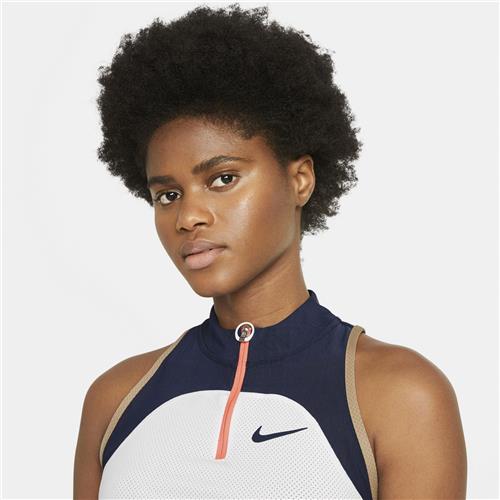 Nike Court Slam Womens Tennis Dress (White/Wild Berry/Obsidian)