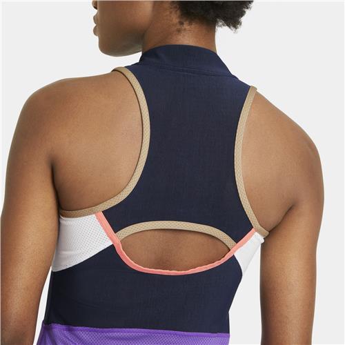 Nike Court Slam Womens Tennis Dress (White/Wild Berry/Obsidian)