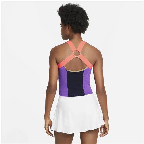 Nike Court Slam Melbourne Womens Tank (Wild Berry/Obsidian/Bright Mango/White)