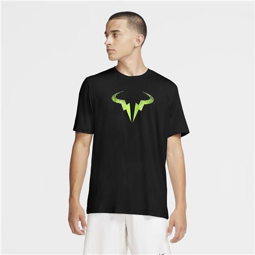 Nike Rafa Dri-Fit Cotton Tee (Black/Lime)