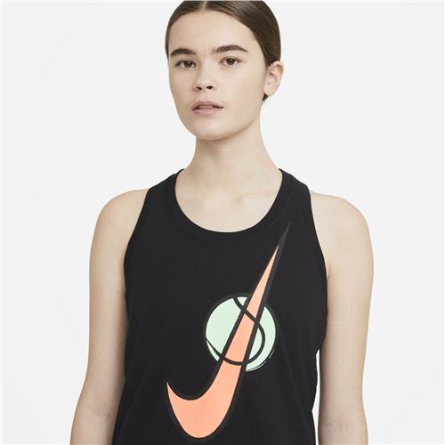 Nike Court Womens Swoosh Tennis Tank (Black)