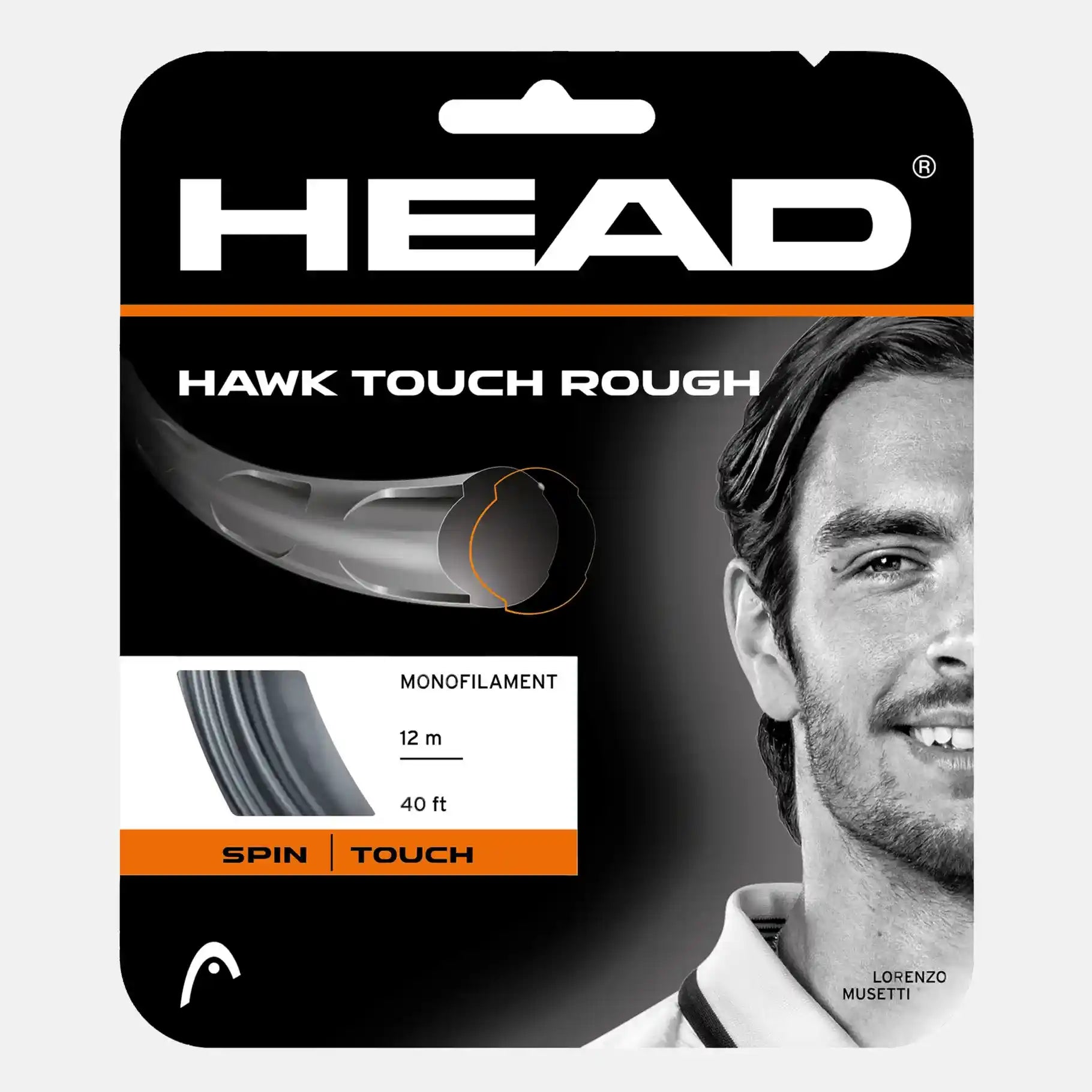 Head Hawk Touch Rough 17g/1.25mm 12m Set (Black)