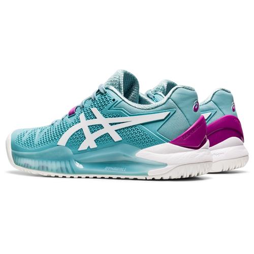 Asics Gel-Resolution 8 Womens Shoe (Smoke Blue/White)