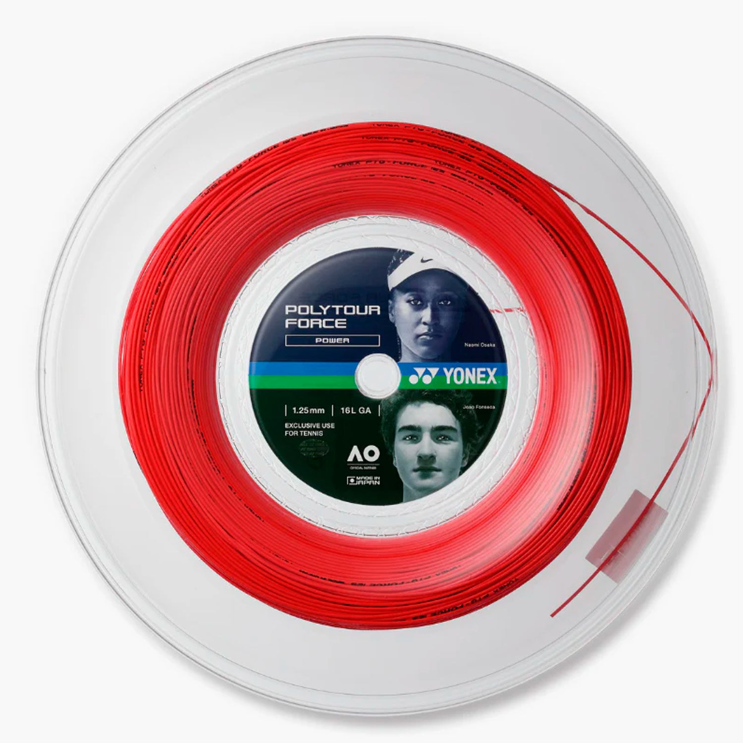 Yonex PolyTour Force 125 200m Reel (Bright Red)