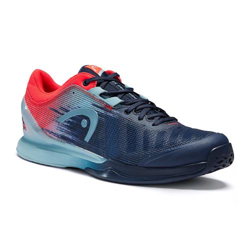 Head Sprint Pro 3.0 Mens Tennis Shoes (Dress Blue/Neon Red)