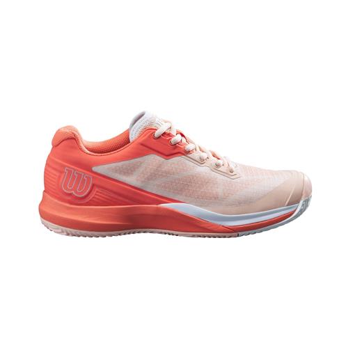 Wilson Rush Pro 3.5 Clay Womens Tennis Shoes (Tropical Peach/Hot Coral/White)