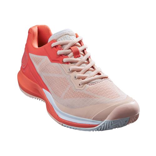 Wilson Rush Pro 3.5 Clay Womens Tennis Shoes (Tropical Peach/Hot Coral/White)