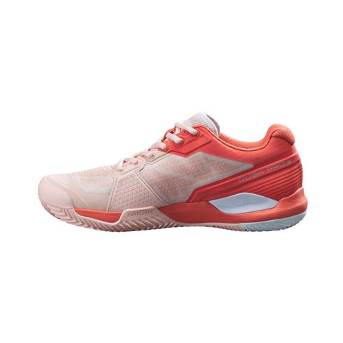 Wilson Rush Pro 3.5 Clay Womens Tennis Shoes (Tropical Peach/Hot Coral/White)