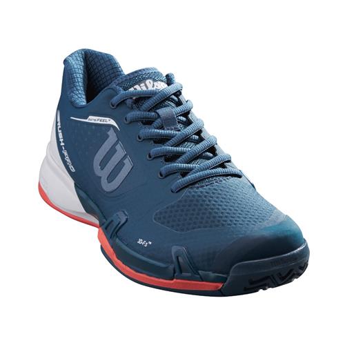 Wilson Rush Pro 2.5 2021 Womens Tennis Shoes (Majolica Blue,White,Hot Coral)