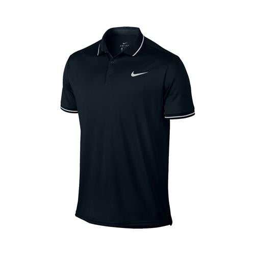 Nike Court Mens Dri-Fit Polo (Black/White)