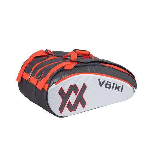 Volkl Tour 12 Mega Racquet Bag Charcoal/White/Lava