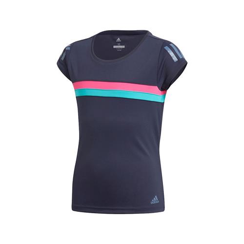 Adidas Girls Club Tee (Black/Pink/Cyan)
