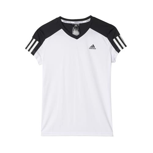 Adidas Girls Club Tee (White/Black)