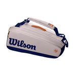Wilson Roland Garros Premium 9 Pack 2021 Racquet Bag (Oyster/Navy)
