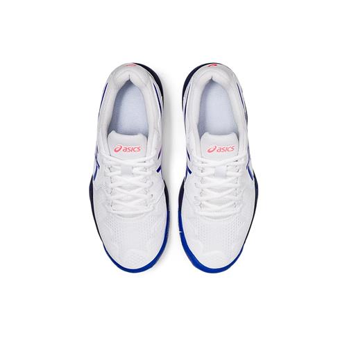 Asics Gel-Resolution 8 GS Kids Shoe (White/Lapis Lazuli Blue)