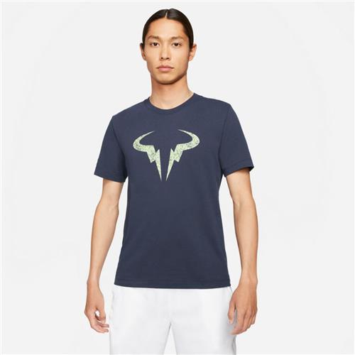 Nike Men's Rafa Paris Clay Tee (Obsidian/Lime Glow)