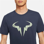Nike Men's Rafa Paris Clay Tee (Obsidian/Lime Glow)