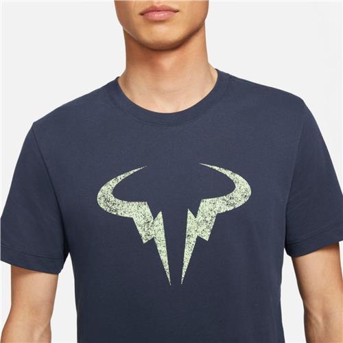 Nike Men's Rafa Paris Clay Tee (Obsidian/Lime Glow)