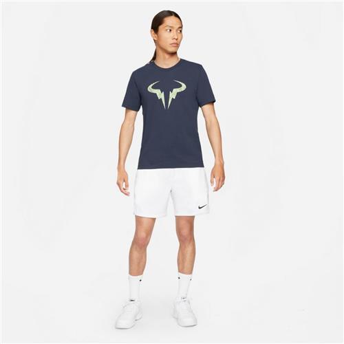 Nike Men's Rafa Paris Clay Tee (Obsidian/Lime Glow)