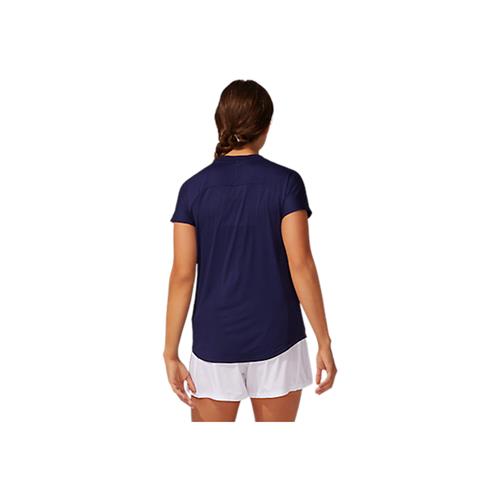 Asics Womens Court Piping Short Sleeved (Brilliant White)