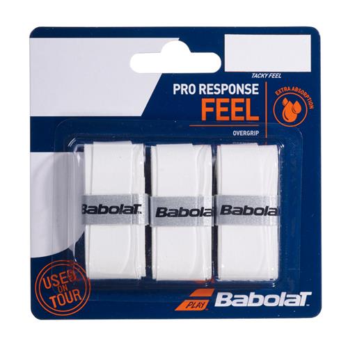 Babolat Pro Response Feel Overgrip 3pk (White)