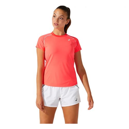 Asics Womens Court Piping Short Sleeved (Diva Pink)