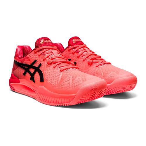 Asics Gel-Resolution 8 Clay Mens Shoe (Sunrise Red/Eclipse Black)