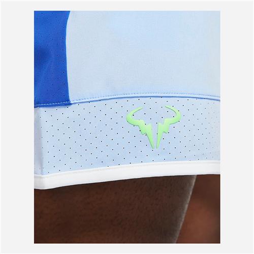 NikeCourt Dri-Fit Advantage RAFA Short (Aluminum/Hyper Royal/White/Lime Glow)