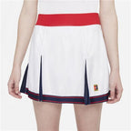 Nike Court Womens Dri-Fit Slam Skirt (White/University Red/Binary Blue)
