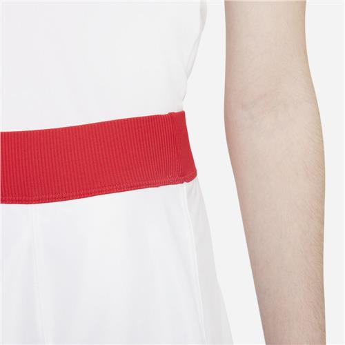 Nike Court Womens Dri-Fit Slam Skirt (White/University Red/Binary Blue)