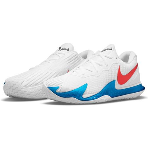 Nike Air Zoom Vapor Cage 4 Rafa Mens Shoe (White/Chile Red/Binary Blue)