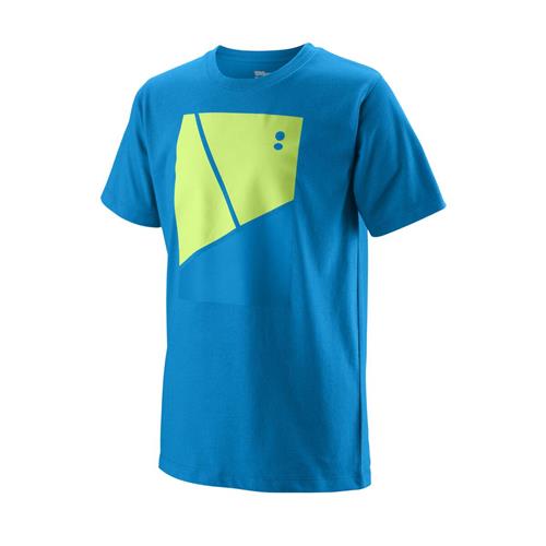 Wilson Boys Tramline Tech Tee (Brilliant Blue)