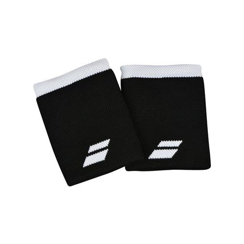 Babolat Logo Wristband Jumbo 2 Pack (Black/White)