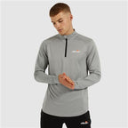 Ellesse Mens Bovaro 1/2 Zip Top (Grey Marl)