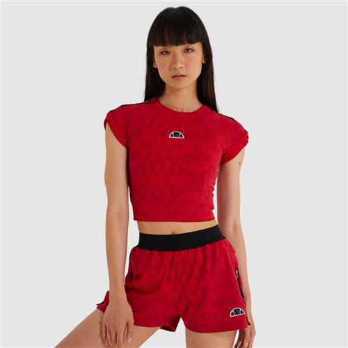 Ellesse Womens Arianne Crop Tee (Dark Red)