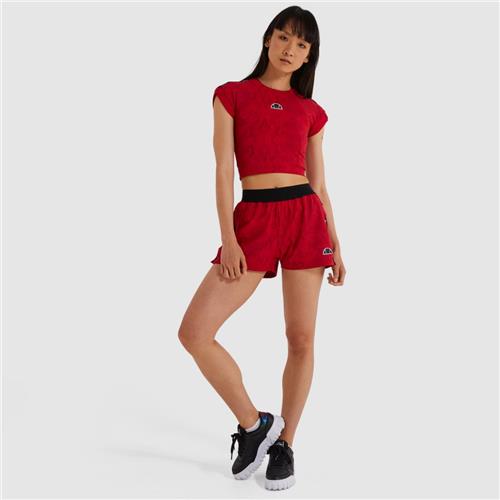 Ellesse Womens Arianne Crop Tee (Dark Red)
