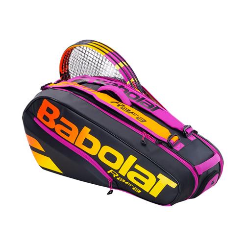Babolat Pure Aero RAFA 6 Racquet Tennis Bag (Black/Orange/Purple)